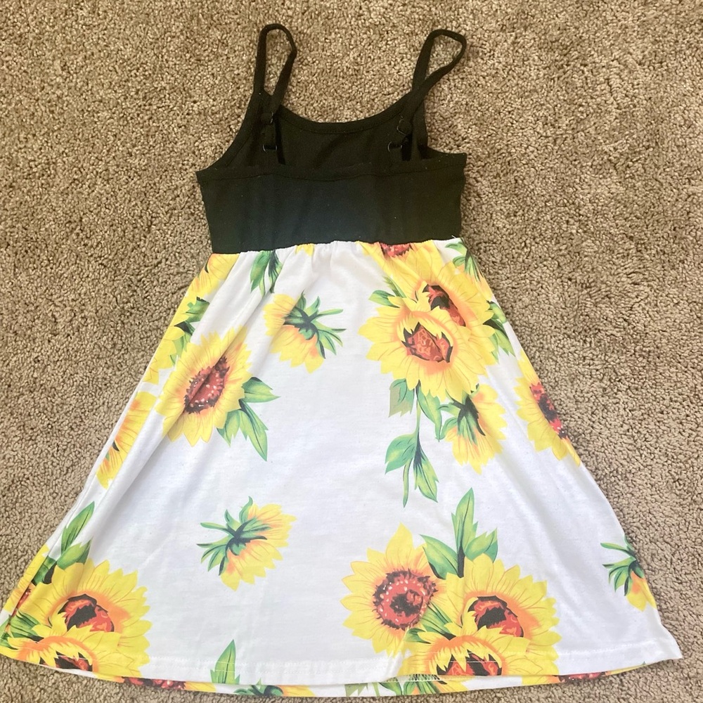 PatPat Black and White Sundress Sleeveless Spaghetti Strap - Picture 2 of 4